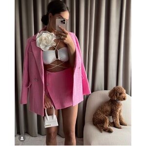 Zara textured weave skirt skort